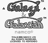 Galaga & Galaxian (Europe) Title Screen
